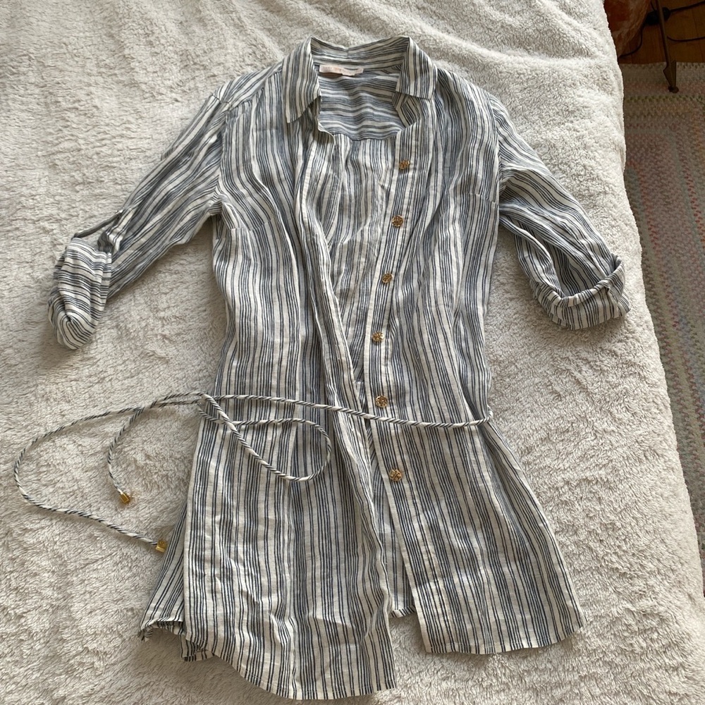 Tory burch button up dress / coverup